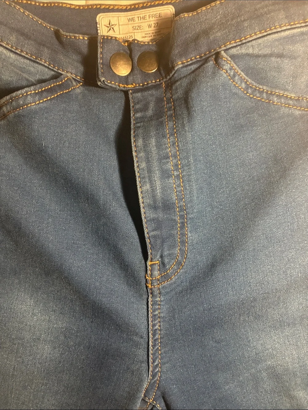 Free People Sweet Jane High-Rise Skinny Jeans in Medium Blue Wash Women’s Sz 27